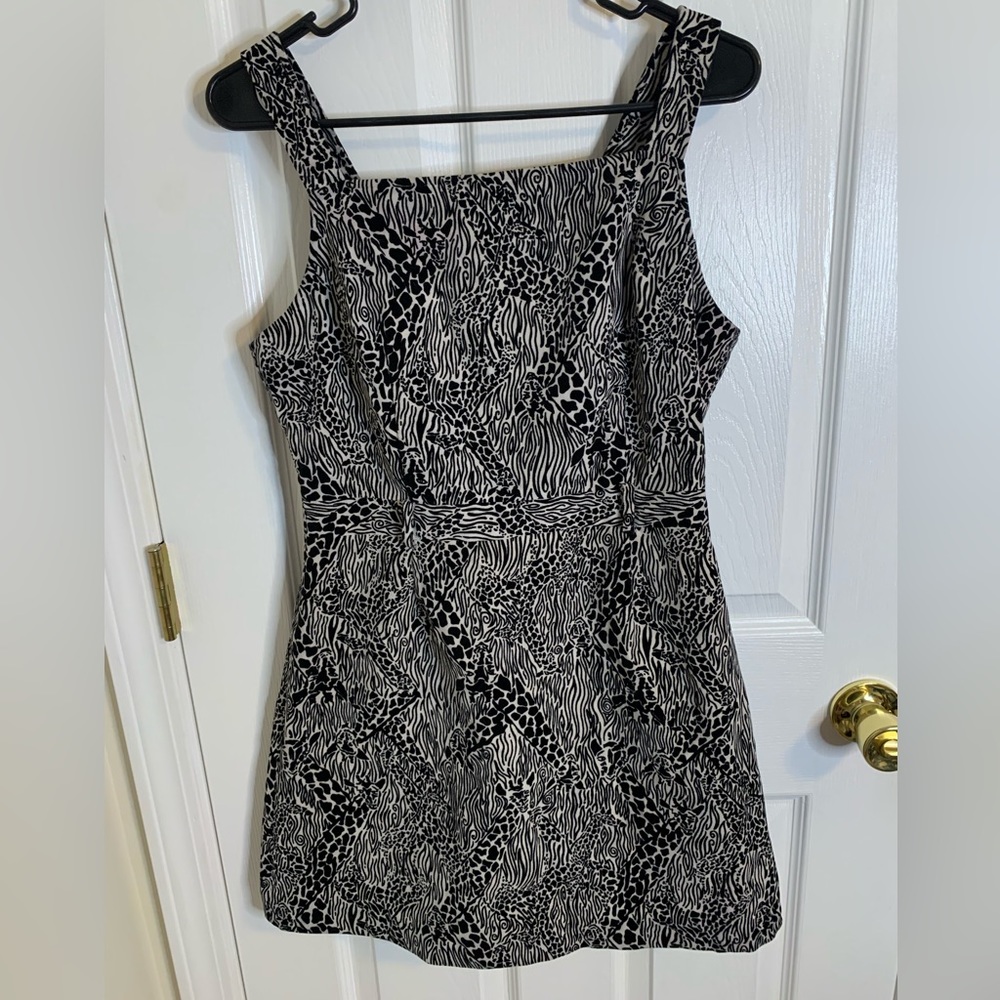 Lilly Pulitzer Giraffe Print Velvet Mini Shift Dress